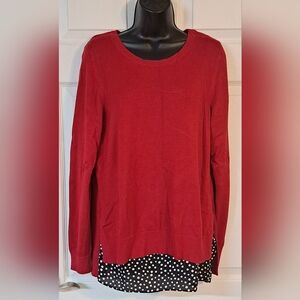 Alyx Red Sweater with Shirttail hem